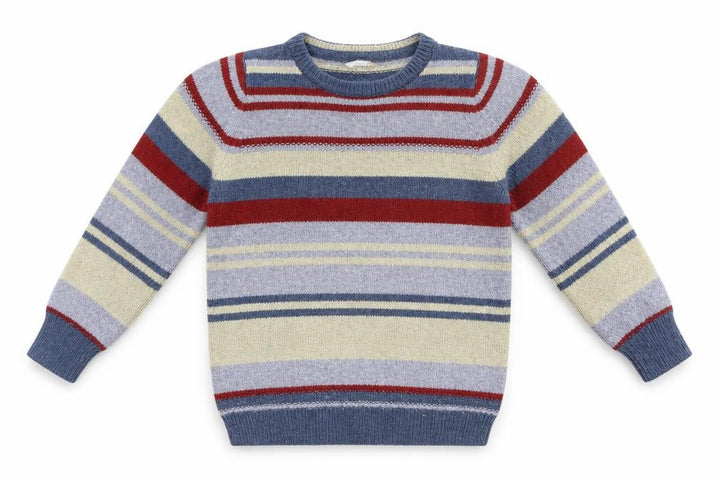 John Lewis Girls Blue Striped  Pullover Jumper Size 5 Years