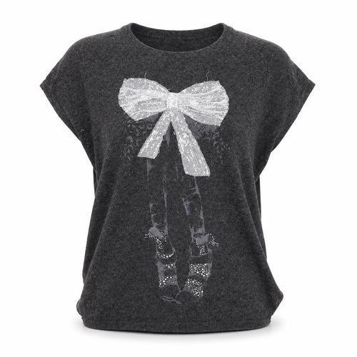 Preworn Womens Grey   Vest Jumper Size M  - bow