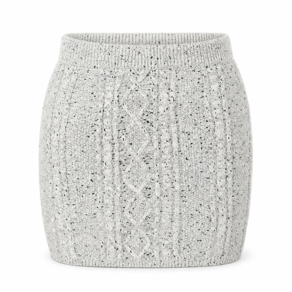 Front view of Select women’s grey a-line skirt, size UK 14
