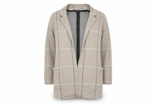 Front view of Next women’s beige cardigan jumper, size UK 12