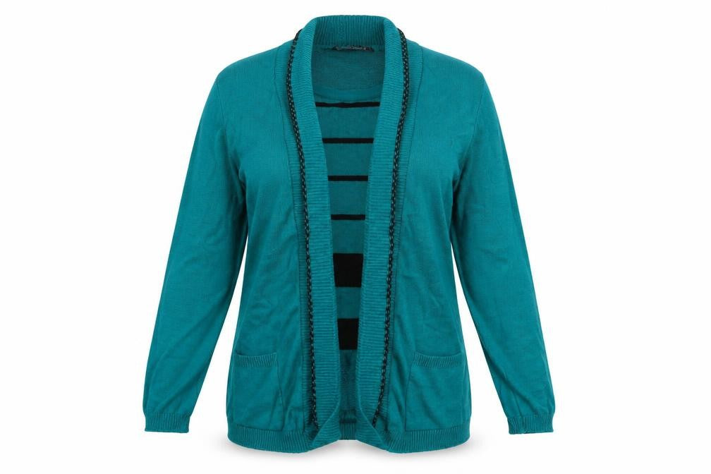 Envy  Womens Green   Cardigan Jumper Size XL
