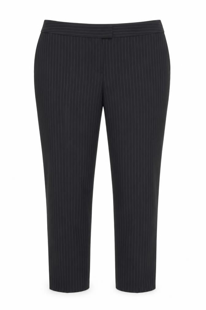 George Womens Black Striped  Trousers  Size 16 L27 in