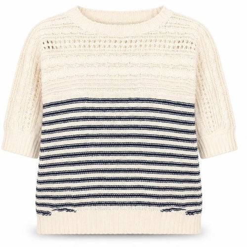 Oasis Womens Beige Striped  Pullover Jumper Size L
