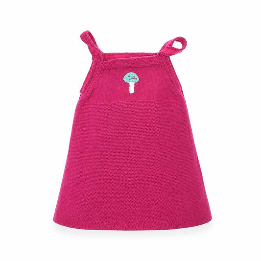 Front view of Next Baby Pink Knit Jumper Dress, size 6-9, Months