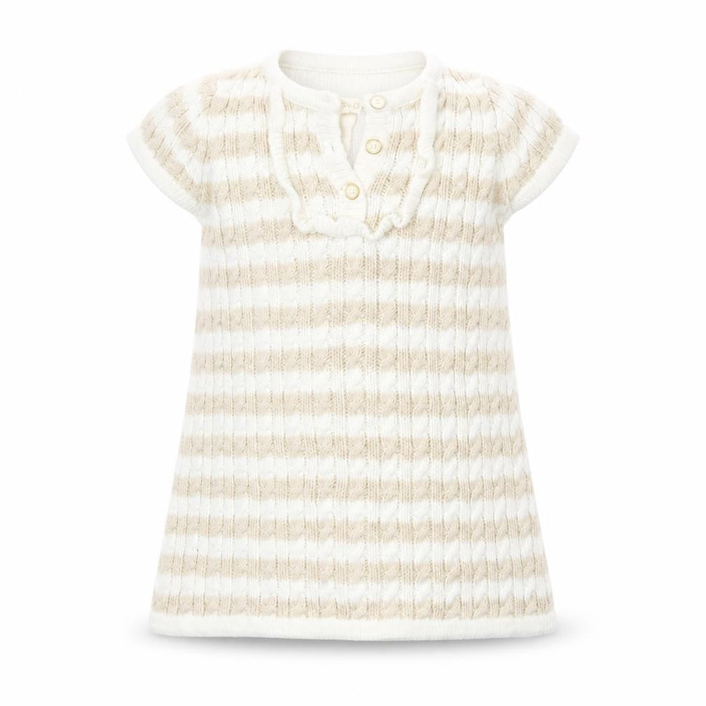 Cynthia Rowley Baby Gold Striped Knit Jumper Dress  Size 9-12 Months