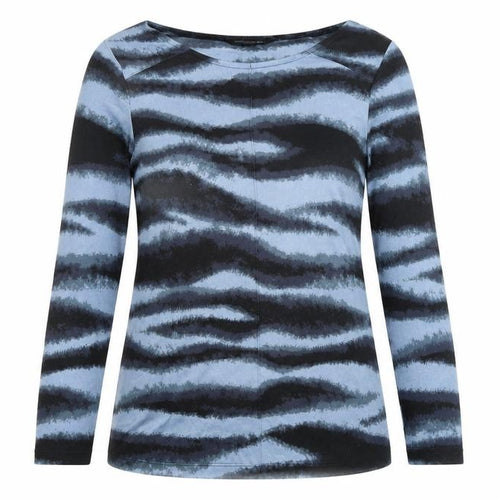 Matalan Womens Blue Striped Knit Pullover Jumper Size 10