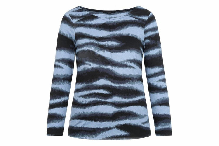 Matalan Womens Blue Striped Knit Pullover Jumper Size 10