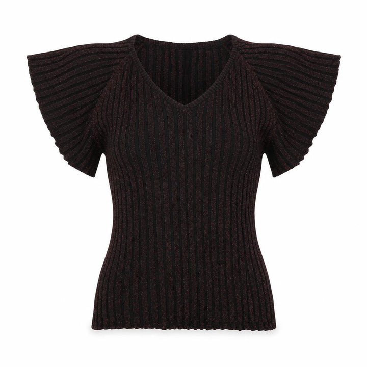 M&Co Womens Black   Jersey Blouse Size L