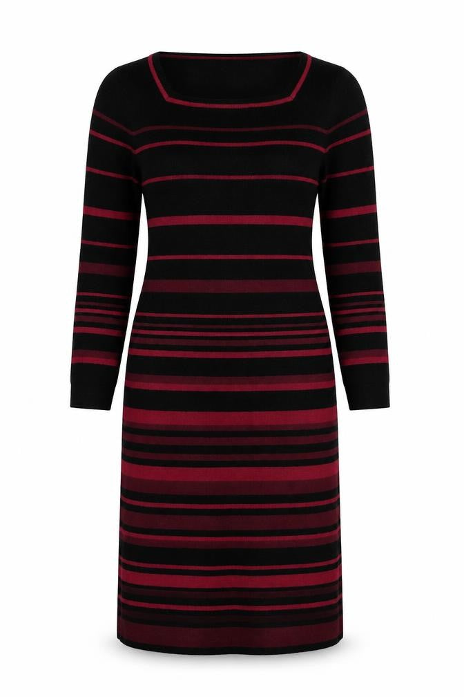 Monsoon Womens Black Striped A-Line Size 8