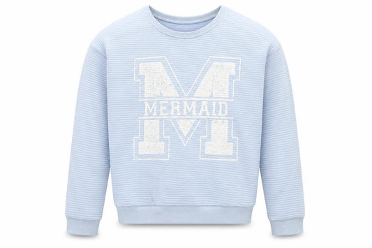 Front view of New Look girls’ blue jumper, size 12, years