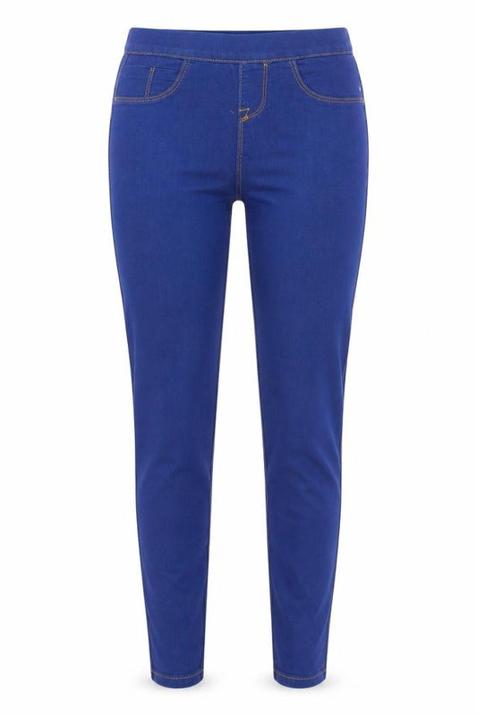 Front view of Denim CO women’s blue jegging jeans, size UK 4, 29-inch leg