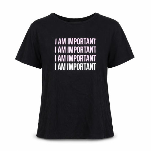 Pull&Bear Womens Black  Jersey Basic T-Shirt Size S  - I am important