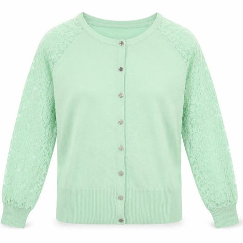 Marble Womens Green  Knit Cardigan Jumper Size S