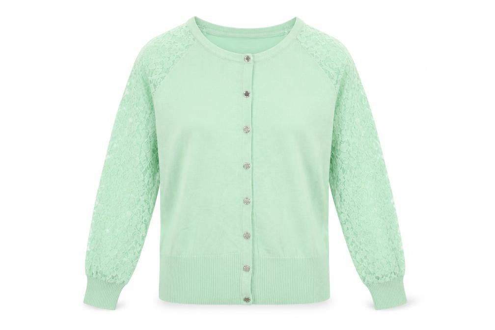 Marble Womens Green  Knit Cardigan Jumper Size S