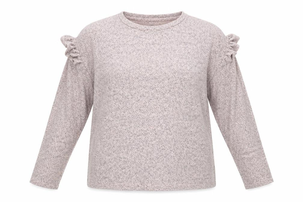 Front view of F&F women’s pink knit jumper, size UK 16, - oversized