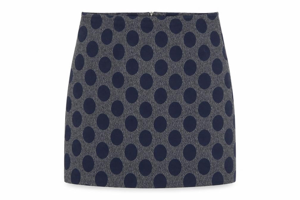 Mitzy Womens Blue Polka Dot  A-Line Skirt Size 20