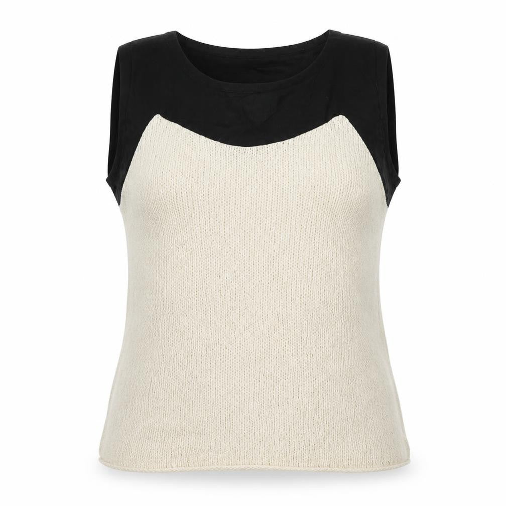 Front view of La Confidence women’s beige knit jumper, size L