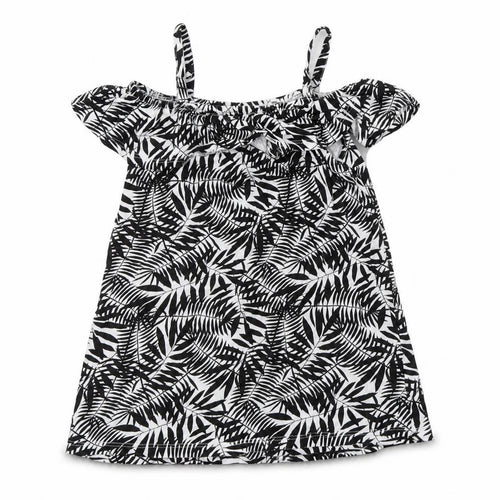 Preworn Girls Black Floral  Mini  Size 4 Years
