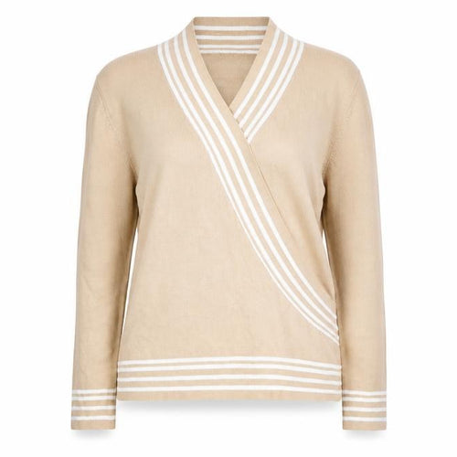 Roman Womens Beige  Rayon Pullover Jumper Size S