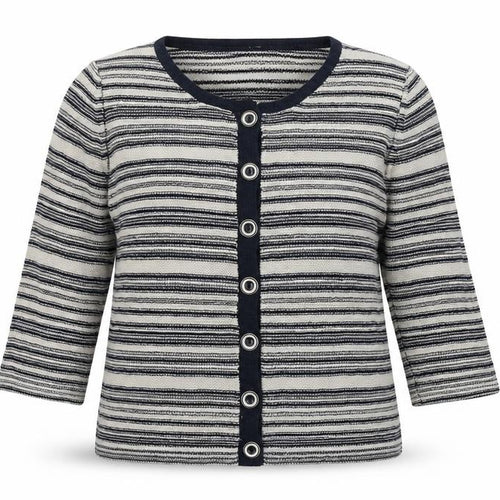 Alex & co Womens Beige Striped  Cardigan Jumper Size 14