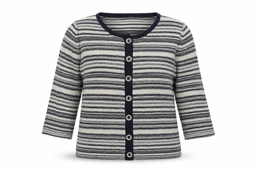 Alex & co Womens Beige Striped  Cardigan Jumper Size 14