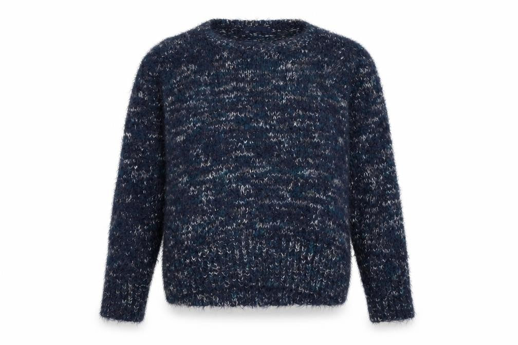 Front view of Isle women’s blue jumper, size M