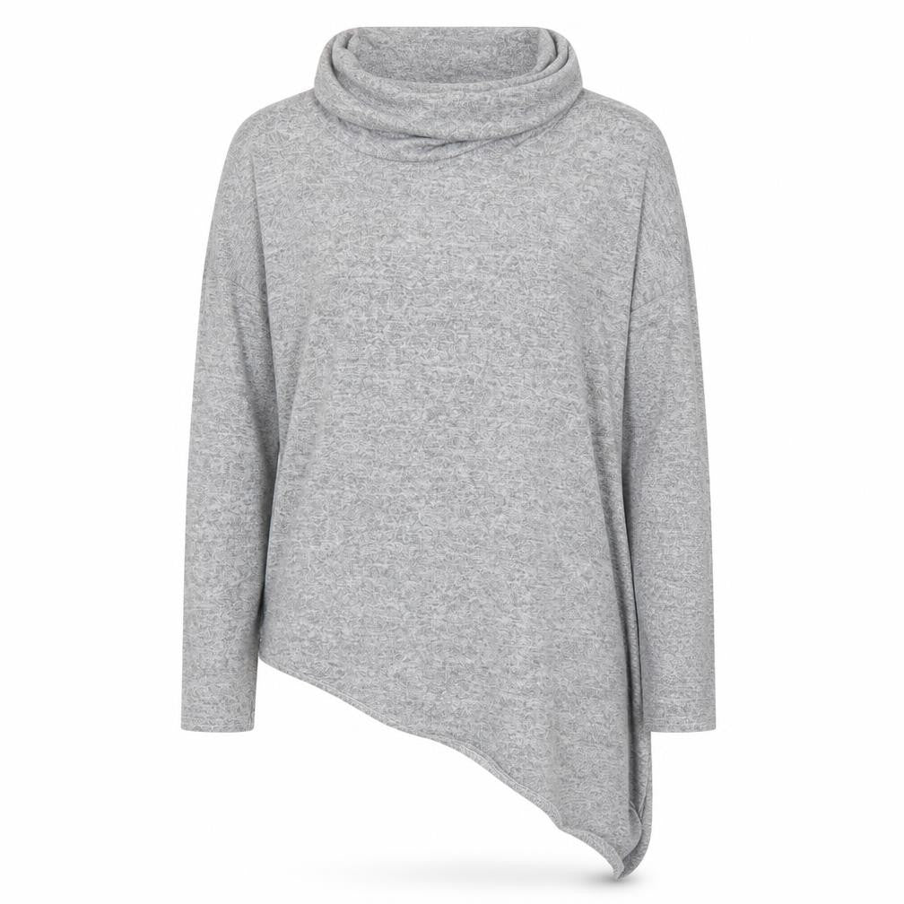 Front view of women’s look womens grey jumper, size S