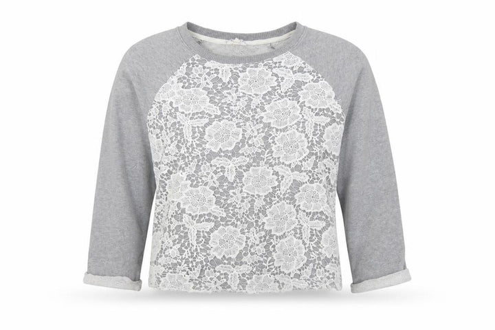Matalan Womens Grey Floral Pullover Sweatshirt Size 12