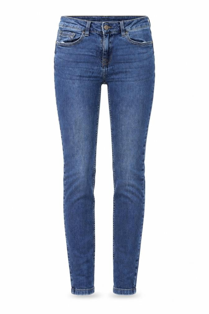 Front view of Next women’s blue denim skinny jeans, size UK 6, 29-inch leg