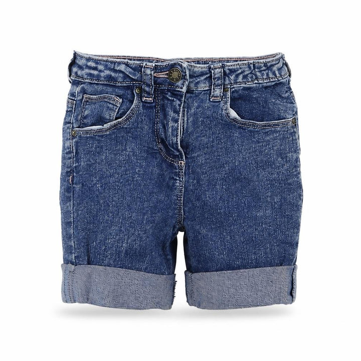 Matalan Girls Blue Denim Bermuda Shorts Size 7 Years