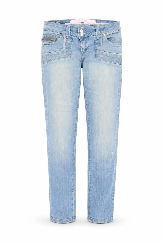 Preworn Womens Blue  Denim Straight Jeans Size M L30 in