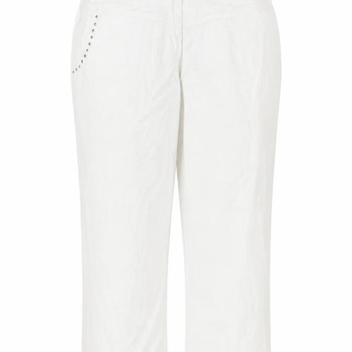 Claudia Gil Womens White   Capri Trousers Size 28 L27 in