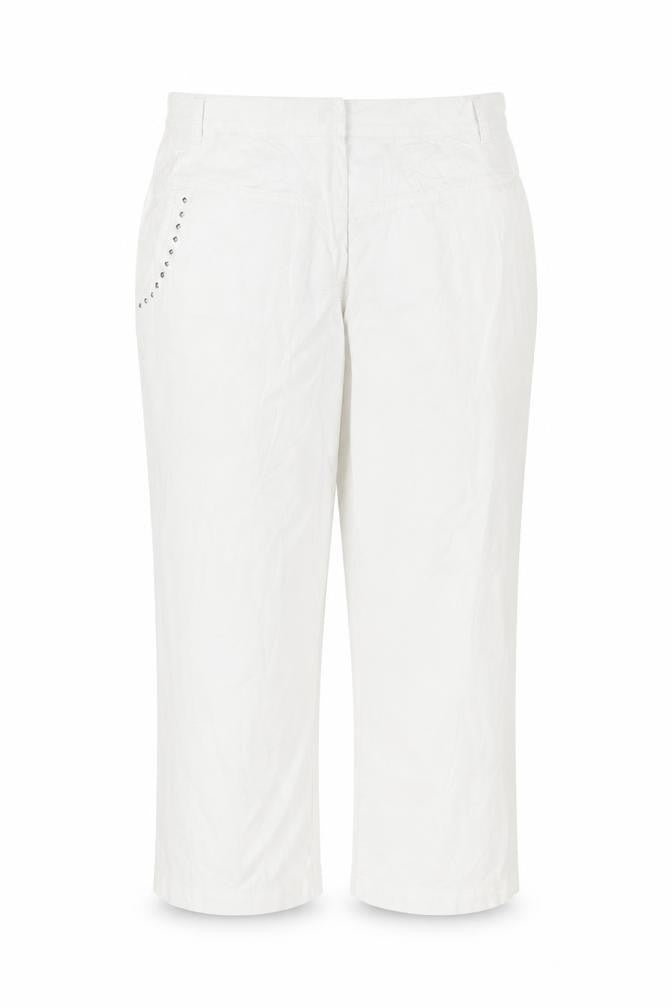 Claudia Gil Womens White   Capri Trousers Size 28 L27 in