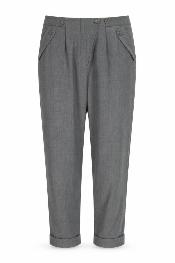 New Look Womens Grey   Carrot Trousers Size 12 L26 in
