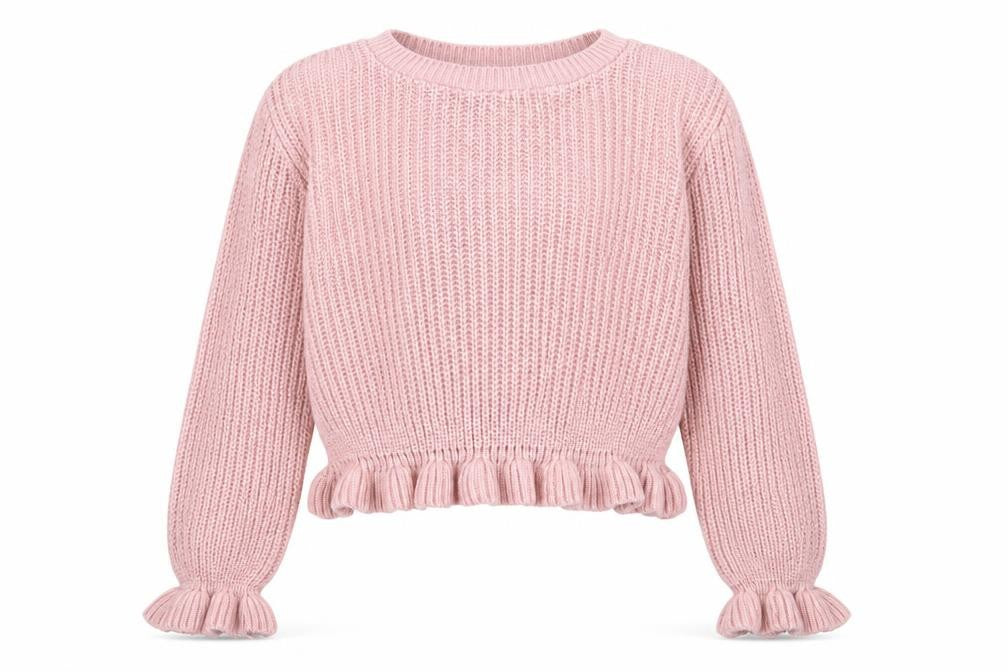 Front view of select girls’ pink jumper, size 14, years