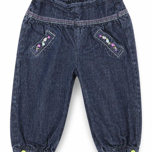 F&F Girls Blue   Cargo Trousers Size 6-9 Months