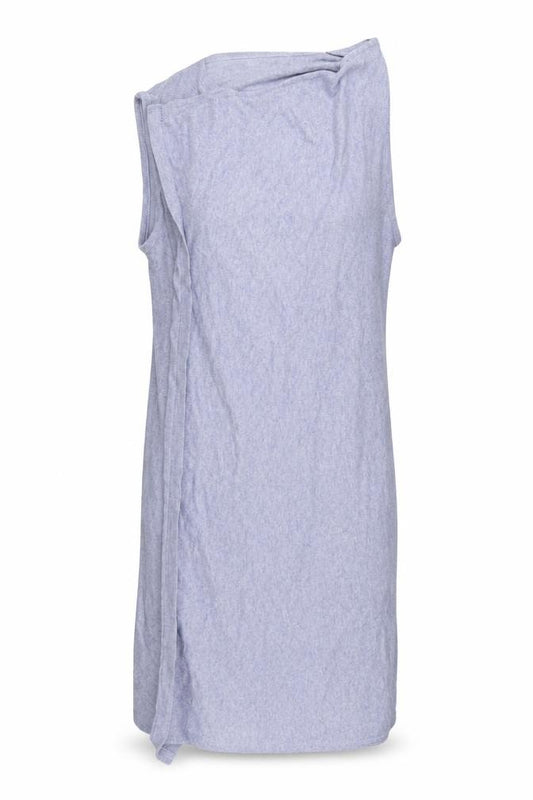 Front view of Asda George women’s blue wrap jumper, size UK 12