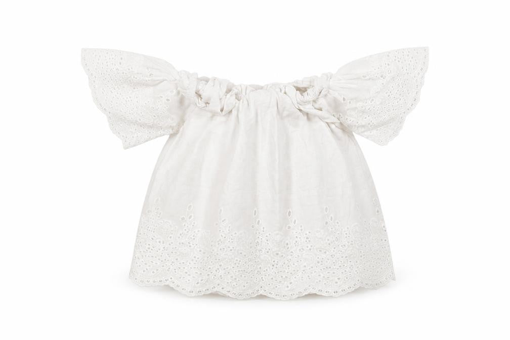 F&F Girls White Floral  Basic T-Shirt Size 6-7 Years