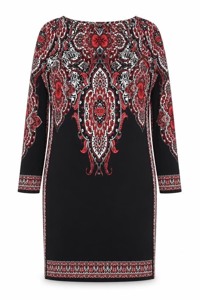 Front view of Wallis women’s black argyle/diamond a-line, size S