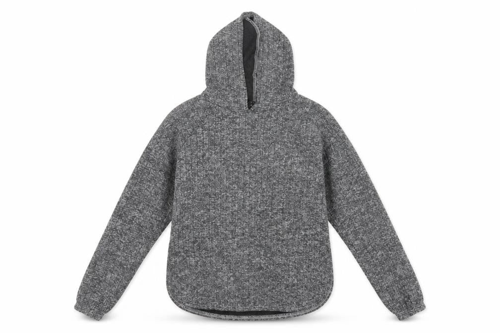Front view of I SAW IT FIRST women’s grey jumper, size UK 8