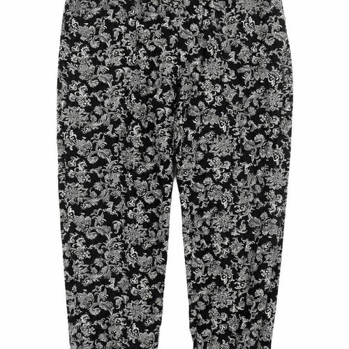 Cherokee Womens Black Geometric  Trousers  Size M L25 in