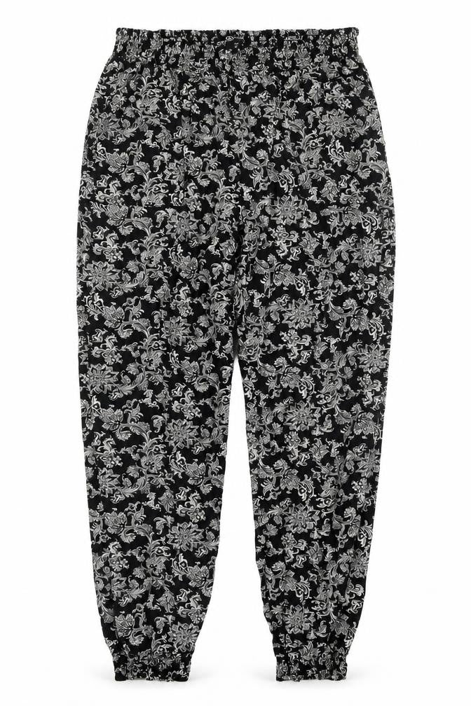 Cherokee Womens Black Geometric  Trousers  Size M L25 in