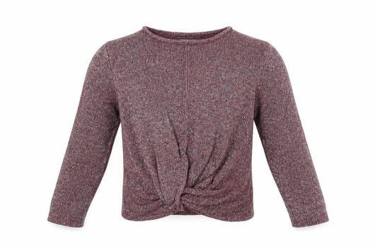 Front view of Next girls’ purple jumper, size 6, years