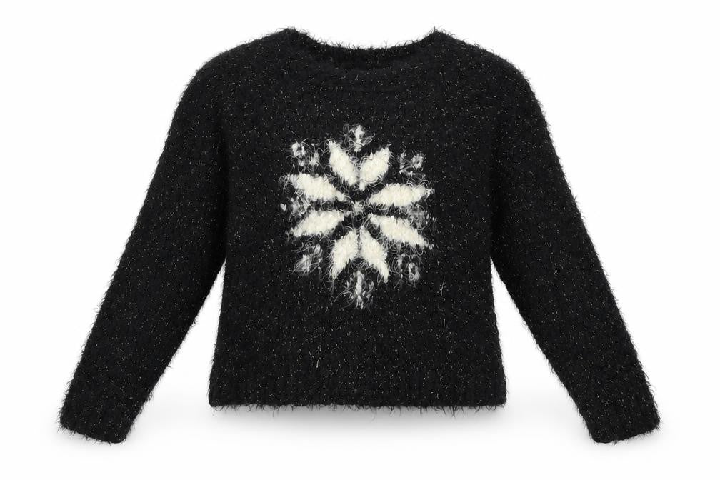 wearing your heart on your sleeve Womens Black Geometric  Pullover Jumper Size M