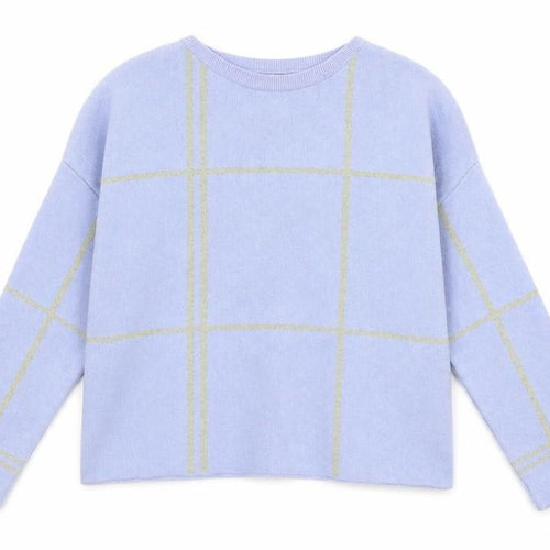 M&Co Womens Blue   Pullover Jumper Size M  - washable mark on arm