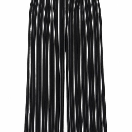 Miss Selfridge Womens Black Striped  Trousers  Size 6 L26 in