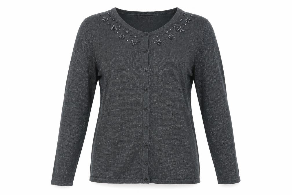Bonmarché Womens Grey   Cardigan Jumper Size S
