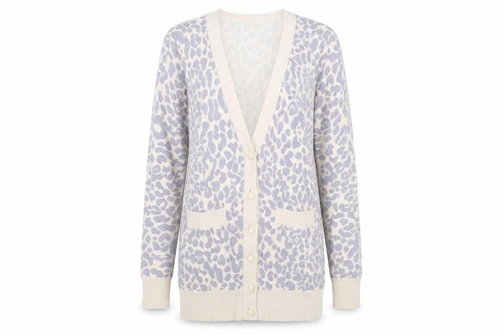 Vera Moda Womens Beige Animal Print  Cardigan Jumper Size M