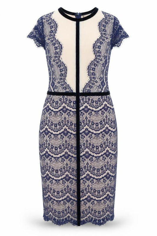 Front view of Missguided women’s blue bodycon, size UK 12