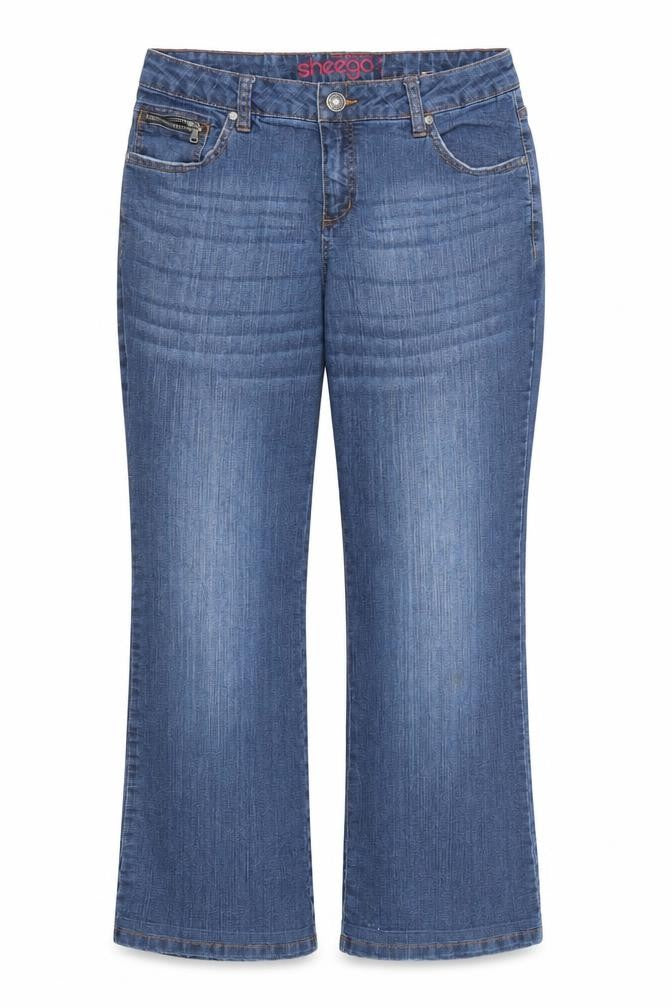 Sheego Womens Blue  Denim Bootcut Jeans Size 36 in L29 in